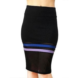 NS Activewear Stretch Straight Skirt with Mesh